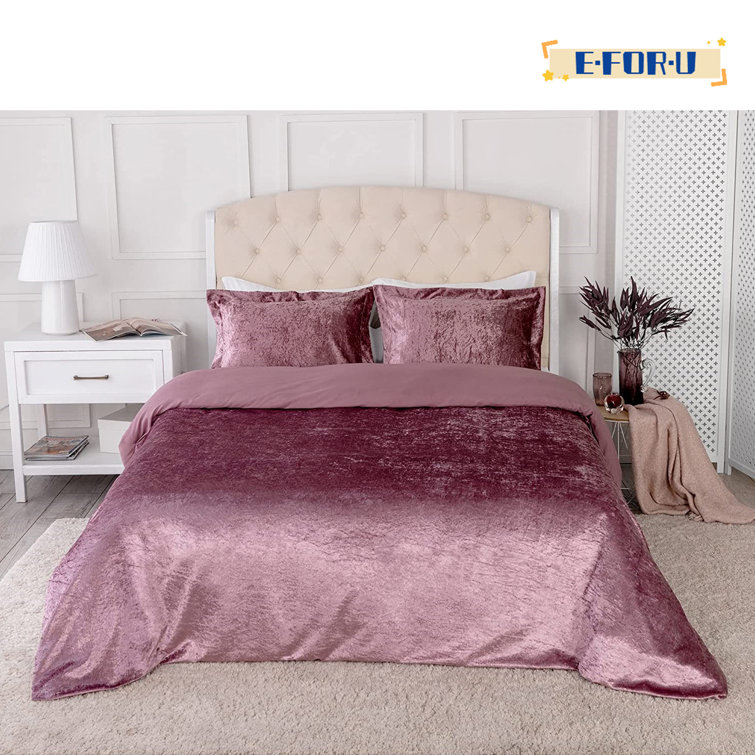 E.FOR.U Velvet Duvet Cover Set Wayfair